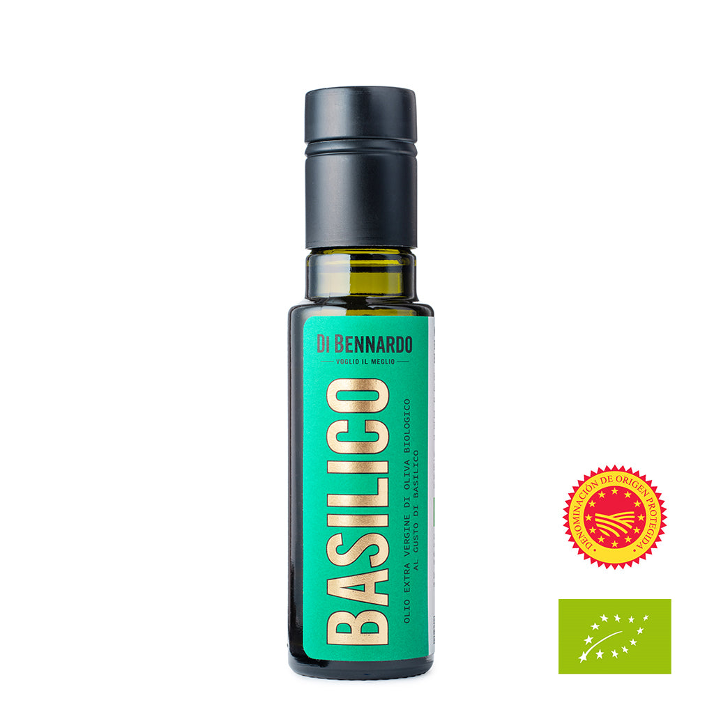 Italienisches natürliches Basilikum Olivenöl Bio DOP Monti Iblei von Di Bennardo