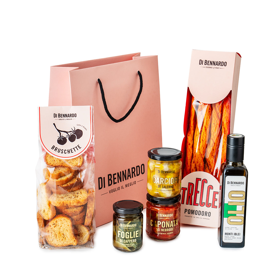 Italienisches Geschenkset mit Apero Köstlichkeiten von Di Bennardo