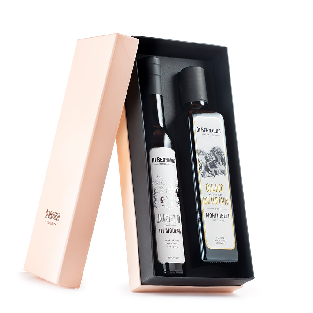Italienisches Geschenkset Olio und Aceto nero von Schachtelmacher Di Bennardo 