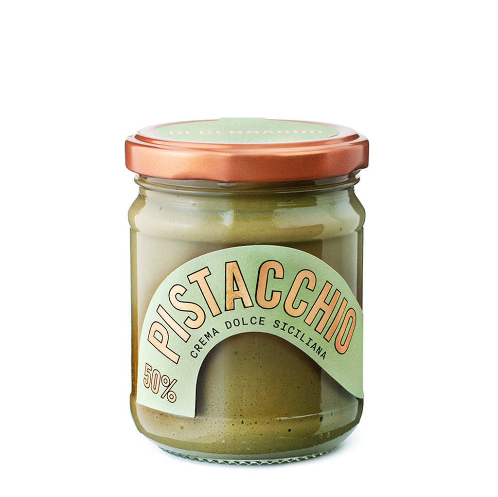 Italienische Bio Pistaziencreme im Glas - vegan und handgemacht aus Sizilien von Di Bennardo